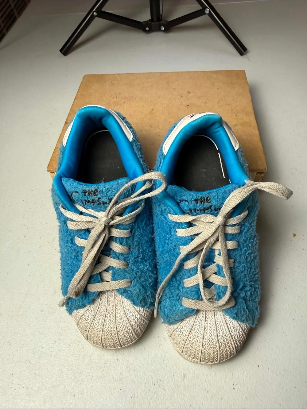 Adidas The Simpsons Marge Superstar Blue Shoes Sz 1 kids
